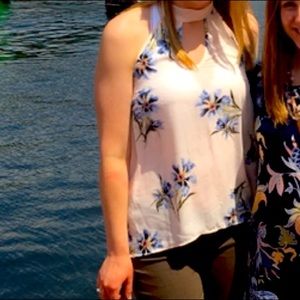 Floral halter top